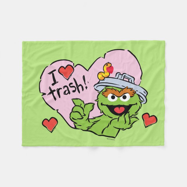 Manta Polar Oscar "I love Trash" Valentine (Frente (Horizontal))