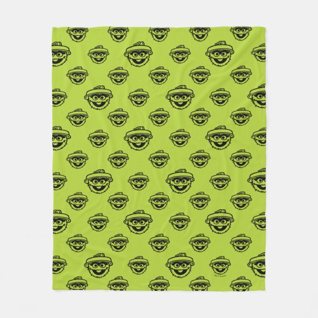 Manta Polar Oscar the Grouch Green Pattern (Anverso)