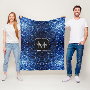 Manta Polar Oscuro Azul profundo brillante purpurina chisme Mo