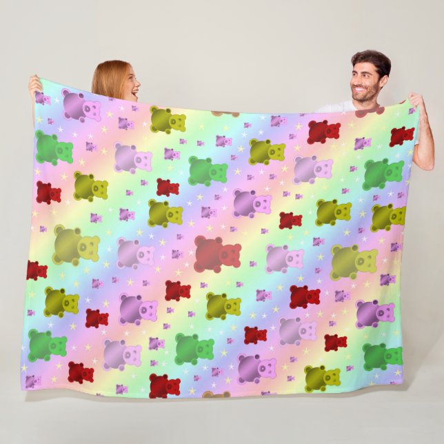 Manta Polar osito de peluche, oso de peluche, pastel, niño + p (In situ)