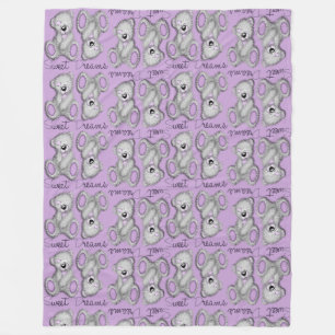 Manta Polar Osito de peluche Snuggle Sweet Dreams lavanda suav