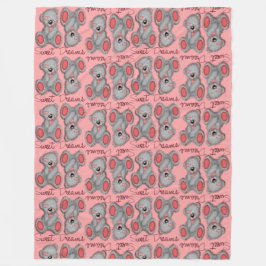 Manta Polar Osito de Snuggle Sweet Dreams - cereza dulce