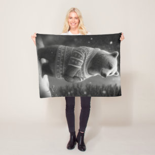 Manta Polar Oso Adorable con un suave suéter