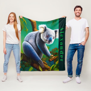 Manta Polar Oso Cute Koala Personalizado
