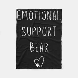 Manta Polar ¡Oso De Apoyo Emocional! Abrazos de ajuste de impr