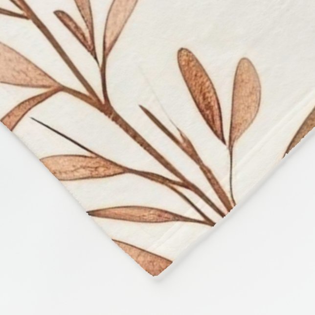 Manta Polar Oso de bebé beige lindo (Esquina)