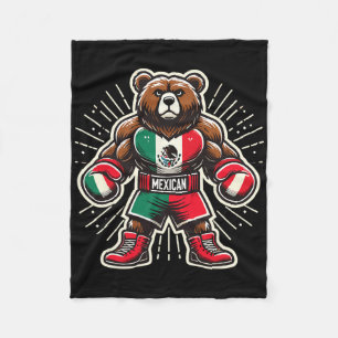 Manta Polar Oso de boxeo mexicano