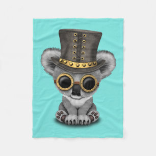 Manta Polar Oso de koala lindo del bebé de Steampunk