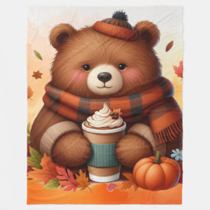 Manta Polar Oso de otoño rústico/vintage