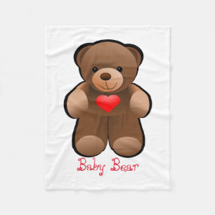 Manta Polar Oso de peluche con el corazón