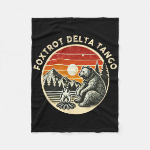 Manta Polar Oso de resistencia retro Camping Foxtrots Deltas T