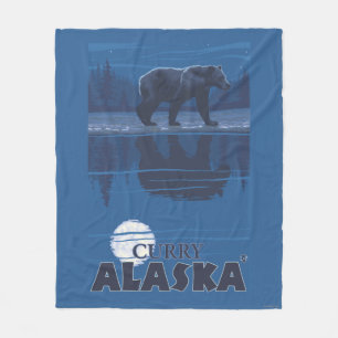 Manta Polar Oso en claro de luna - curry, Alaska