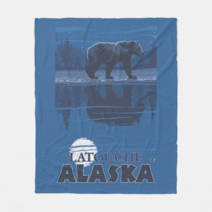 Manta Polar Oso en claro de luna - Latouche, Alaska
