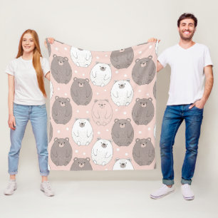 Manta Polar Oso Lindo - Suave Bosque Pastel (2)