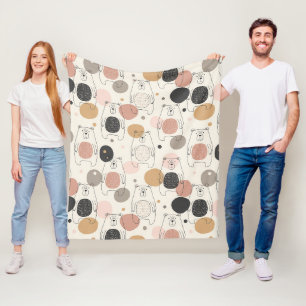 Manta Polar Oso Lindo - Suave Bosque Pastel (3)