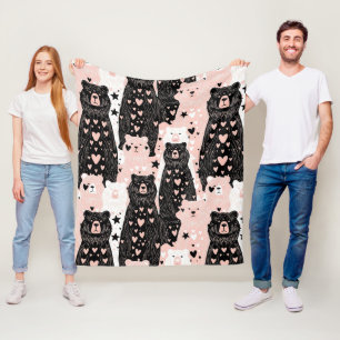 Manta Polar Oso Lindo - Suave Bosque Pastel (5)