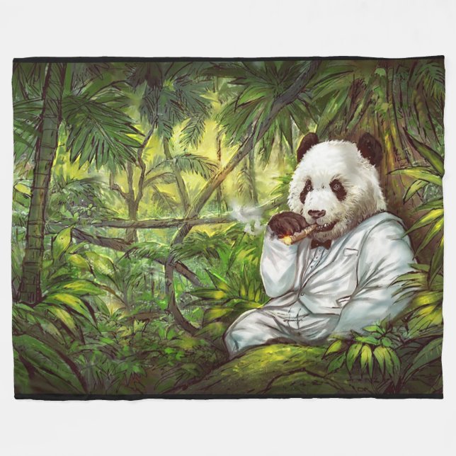 Manta Polar Oso panda (Frente (Horizontal))