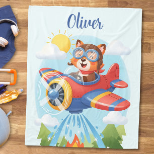 Manta Polar Oso piloto lindo en avión de lucha contra incendio