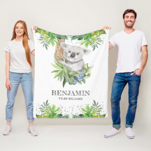 Manta Polar Oso Rústico de Bosque Cute Pequeño Koala