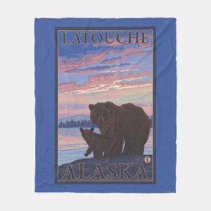 Manta Polar Oso y cachorro - Latouche, Alaska