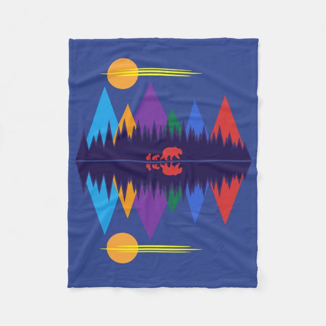 Manta Polar Oso y Cubos (Anverso)