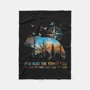 Manta Polar Oso Y En El Bosque Voy A Perder Mi Regalo Mental