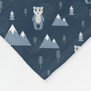 Manta Polar Osos, montañas, árboles y flechas de bosque