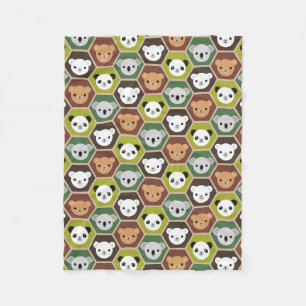 Manta Polar Osos Otoñales Kawaii