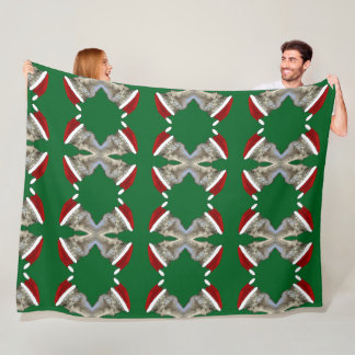 Manta Polar Ostrich llevando animal en el zoológico de Santa H