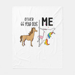 Manta Polar Otro regalo de cumpleaños de 66 años de unicornio