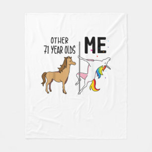 Manta Polar Otro regalo de cumpleaños de 71 años de unicornio