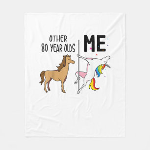 Manta Polar Otro regalo de cumpleaños de 80 años de unicornio