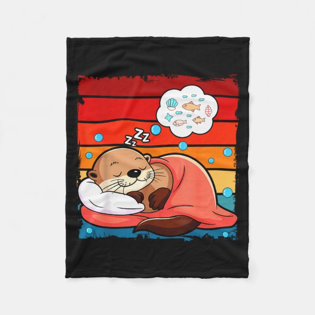 Manta Polar Otter Sleeng Animal Pajamas Nap Pjs Outfit Sea Ott (Anverso)