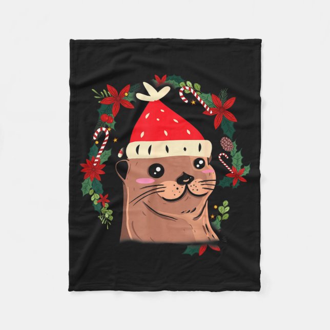 Manta Polar Otter Ugly Christmas Christmas Winter  (Anverso)