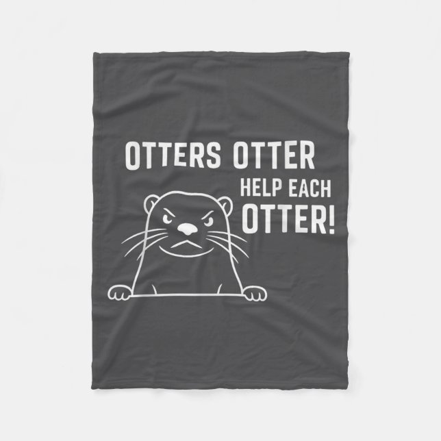 Manta Polar Otters Otter Help Each Otter Funny Otter Quote  (Anverso)