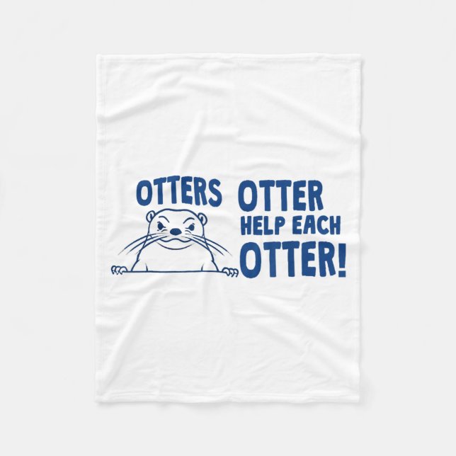Manta Polar Otters Otter Help Each Otters Funny Saying  (Anverso)