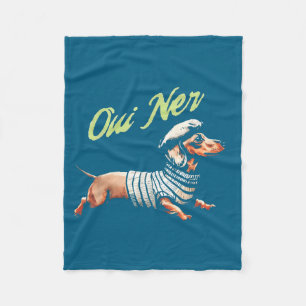 Manta Polar Oui Ner Divertido Dachshund Perro Salchicha Humor 