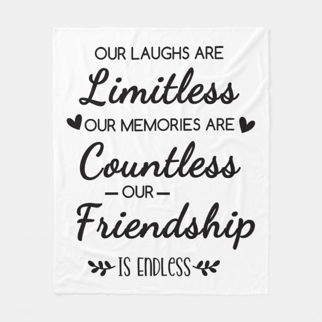 Manta Polar Our Laughs Are Limitless Friendship Quote (Anverso)