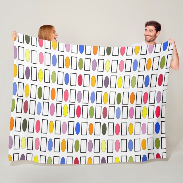 Manta Polar Ovalos y Rectángulos - Jardín de flores pequeñas (In situ)