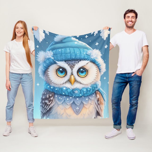 Manta Polar Oveja con ilustracion gorra azul (In situ)