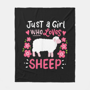 Manta Polar Oveja rosa   Sólo Un Chica que ama el regalo de o