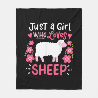 Manta Polar Oveja rosa | Sólo Un Chica que ama el regalo de ov