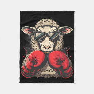 Manta Polar Ovejas Boxeadoras Guantes de Boxeo Kickboxing Dive