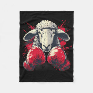 Manta Polar Ovejas boxeando con guantes de boxeo Kickboxing Di