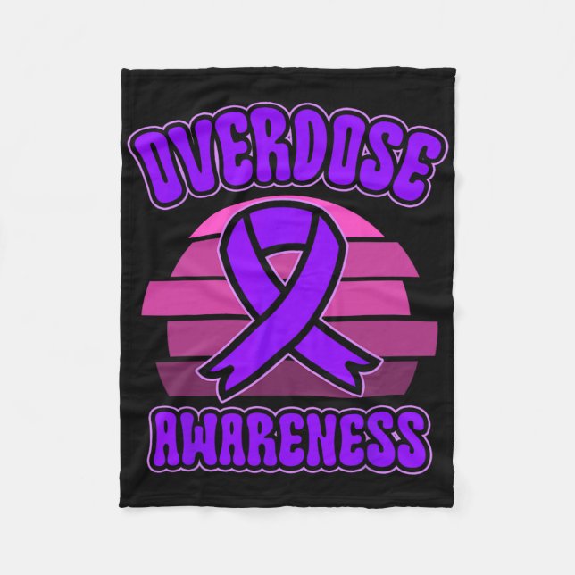 Manta Polar Overdose Awareness Purple Ribbon Drug Addiction 31 (Anverso)