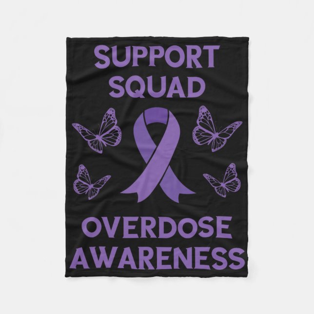 Manta Polar Overdose Awareness Support Squad Butterfly Purple  (Anverso)