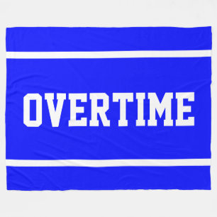 Manta Polar OVERTIME Atletismo Franjas de Texto Blancas Sobre