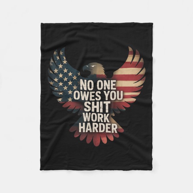 Manta Polar Owes You Work Harder Distressed American Flag  (Anverso)