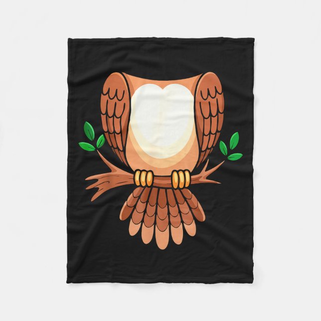 Manta Polar Owl Shirt Adult Men Women Kids Owl Costume  (Anverso)