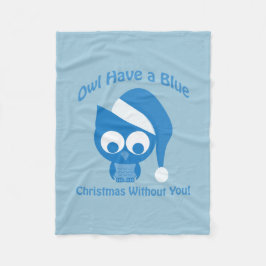 Manta Polar Owl tiene Navidades azules sin ti